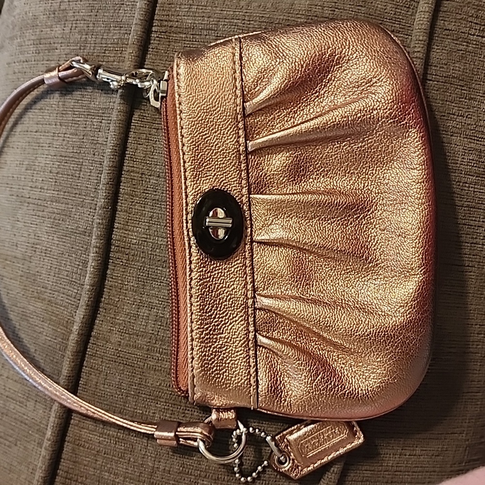 Coach Rose Gold Wristlet